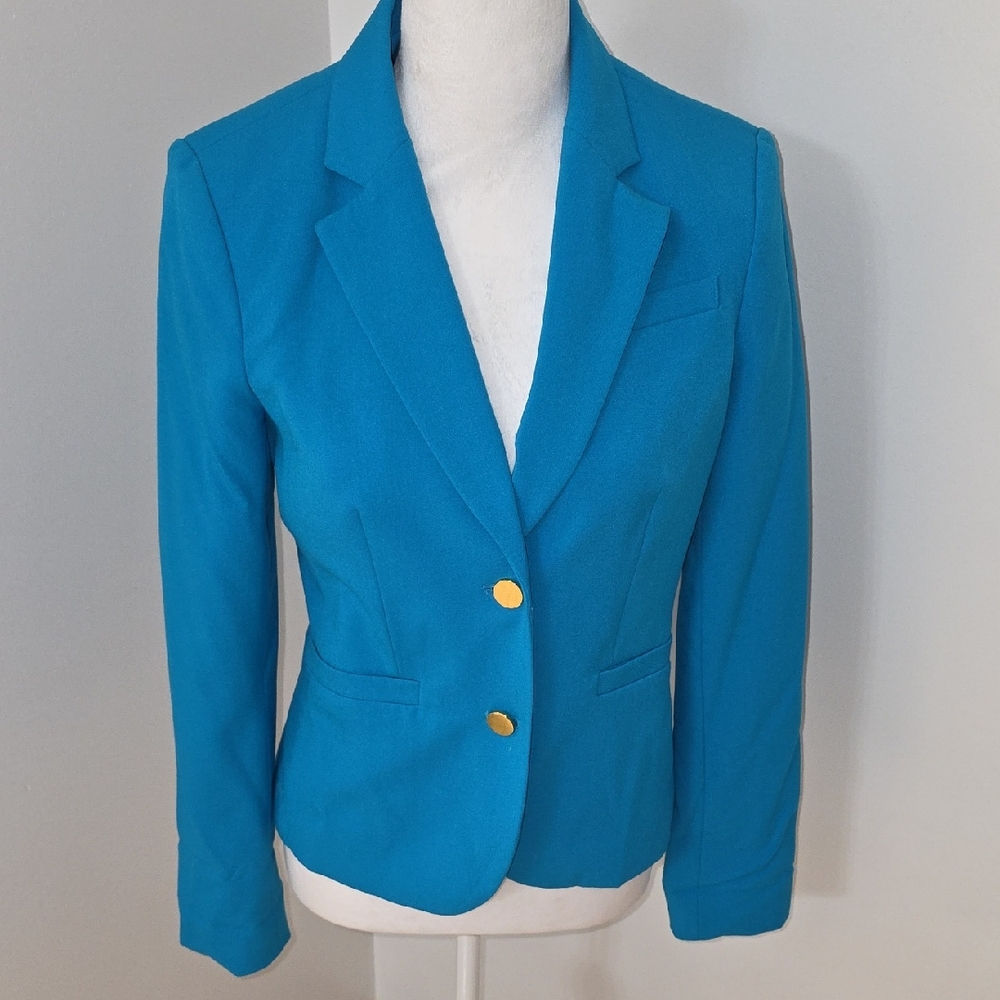 Calvin Klein Vibrant Blue Blazer with Gold Buttons